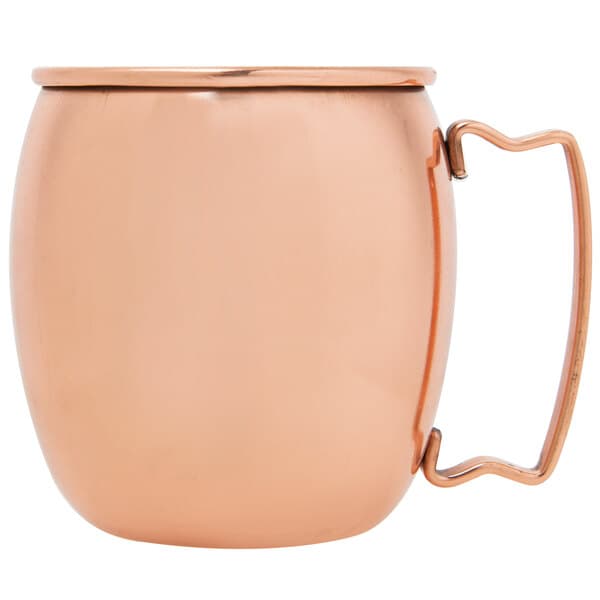 An Acopa copper Moscow Mule mug with a handle.