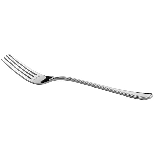 An Acopa Landsdale stainless steel dinner fork with a silver handle on a white background.