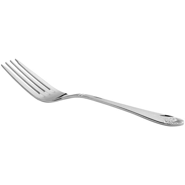 An Acopa Monaca stainless steel salad/dessert fork with a silver handle.