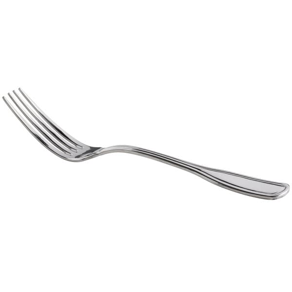 An Acopa Scottdale stainless steel fork with a silver handle on a white background.