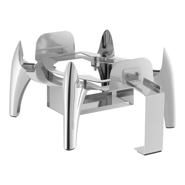 An Acopa Voyage stainless steel chafer stand with legs.