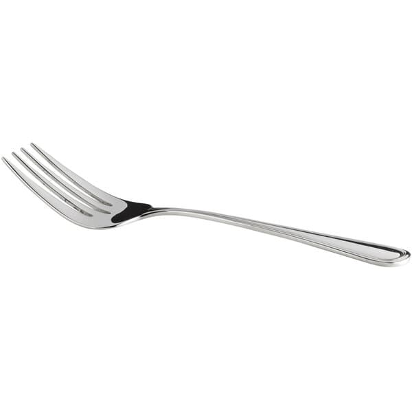 An Acopa Edgeworth stainless steel serving fork with a silver handle.