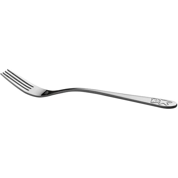 An Acopa stainless steel dinner fork with a silver handle.