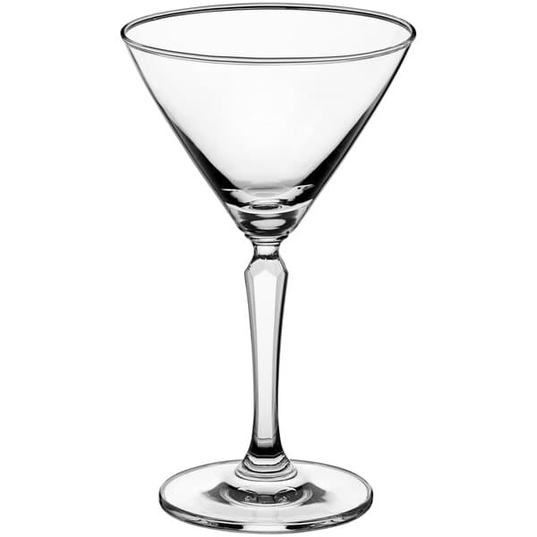 An Acopa Empire martini glass with a stem.