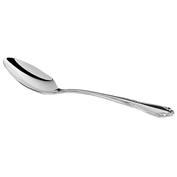 An Acopa Blair stainless steel teaspoon with a handle and spoon end.