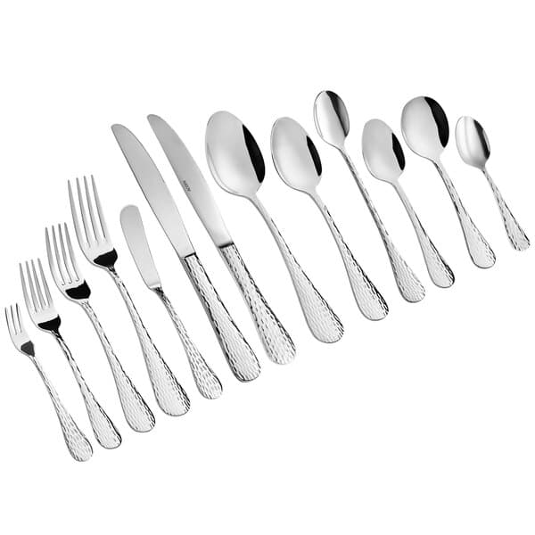 A group of Acopa stainless steel cocktail / oyster forks.