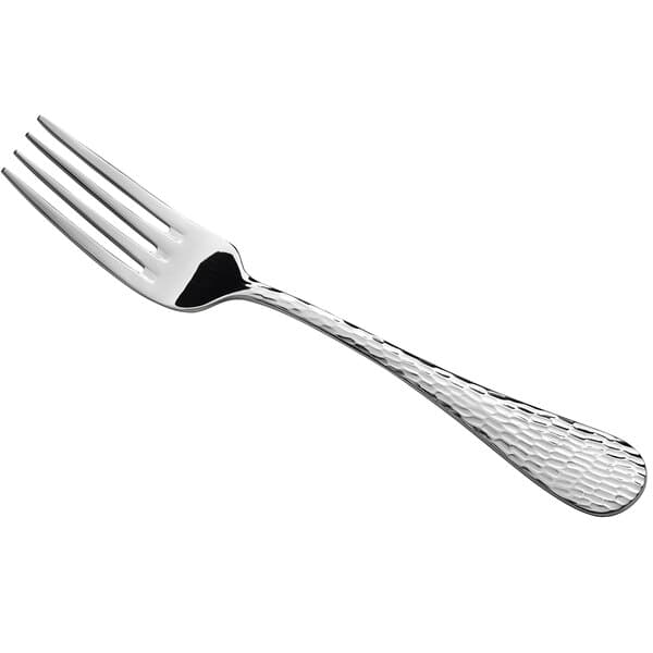 An Acopa stainless steel dinner fork with a silver handle.