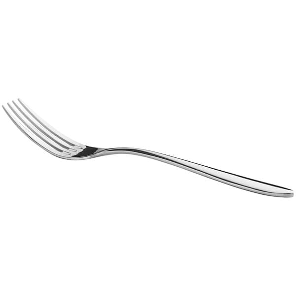 A close-up of an Acopa Remy stainless steel dinner fork with a silver handle.