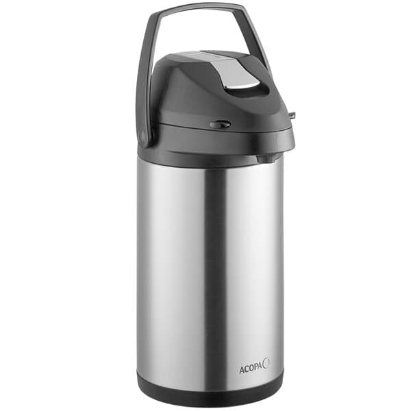 a close-up of a stainless steel container