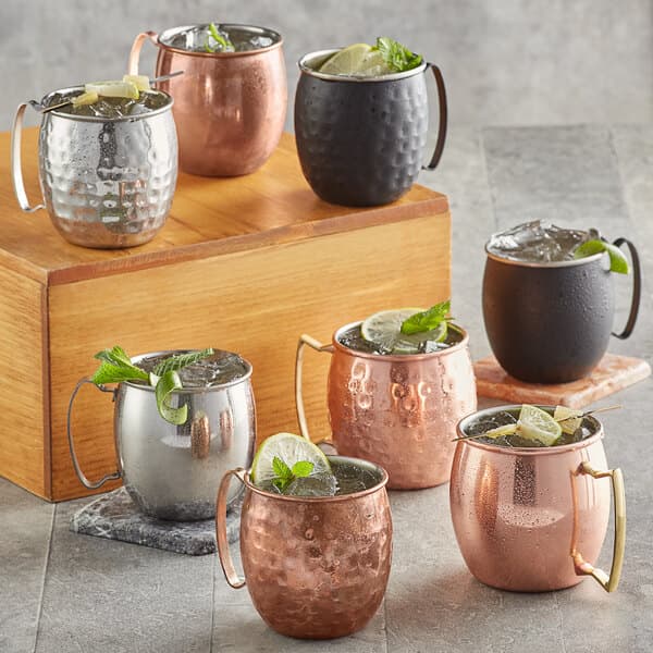 Mugs Moscow Mule Cuivre - Lot De 6, Acier Inox 304, 457ml
