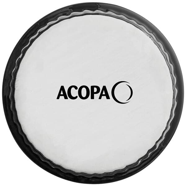 a white circle with black text