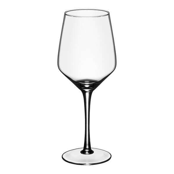 An Acopa Silhouette wine glass with a stem.