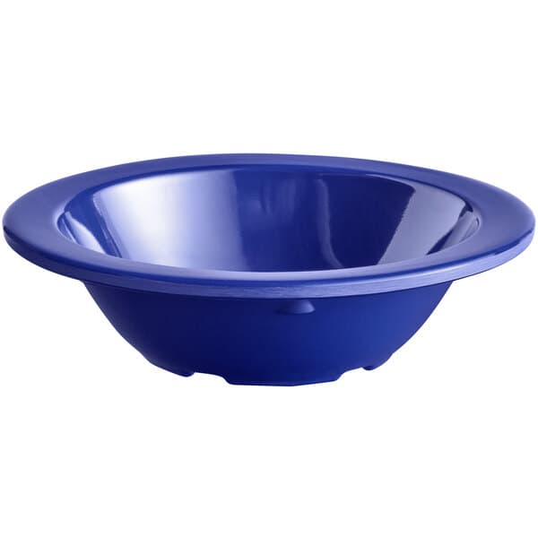 a blue bowl with a white background