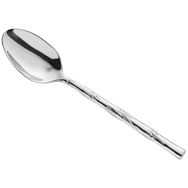 An Acopa stainless steel teaspoon with a handle.