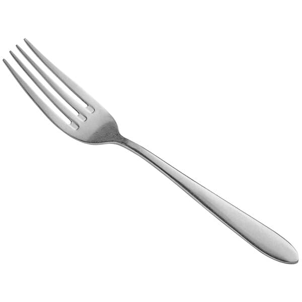 An Acopa Pangea stainless steel fork with a distressed silver handle.