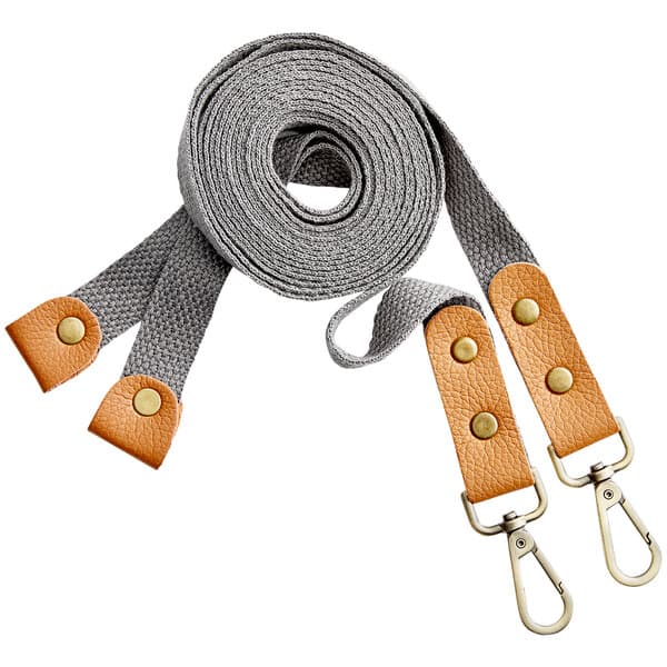 a grey and orange strap