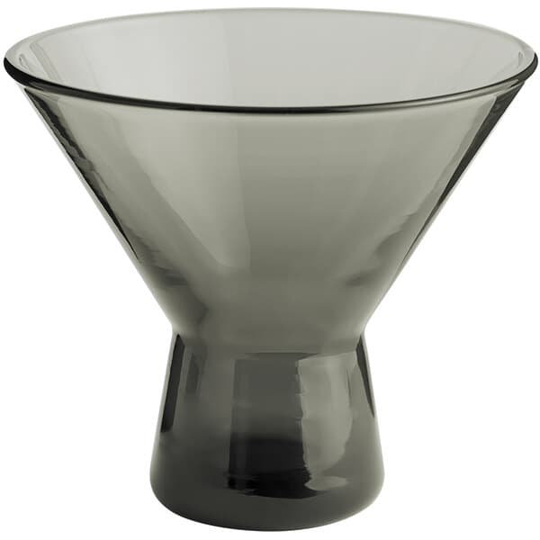 An Acopa Pangea martini glass with a gray base.