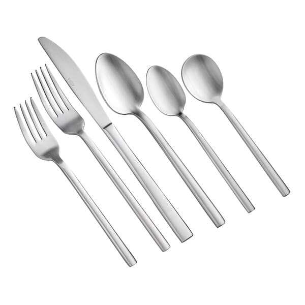 A set of Acopa Phoenix stainless steel spoons.