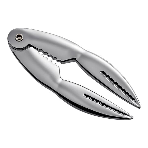 A silver claw-shaped Acopa lobster cracker.