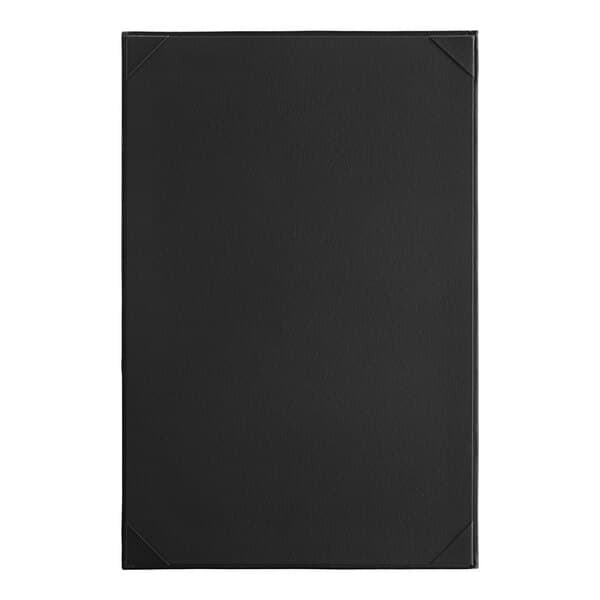 An Acopa Prime black rectangular menu board with white corners.