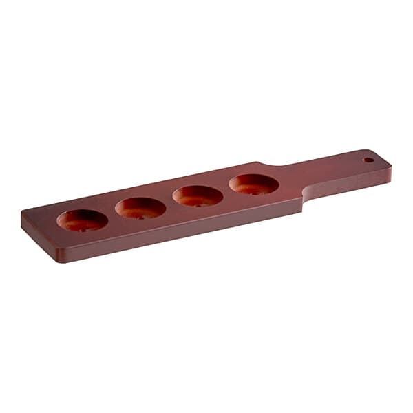 An Acopa mahogany rectangular paddle with 12 holes.
