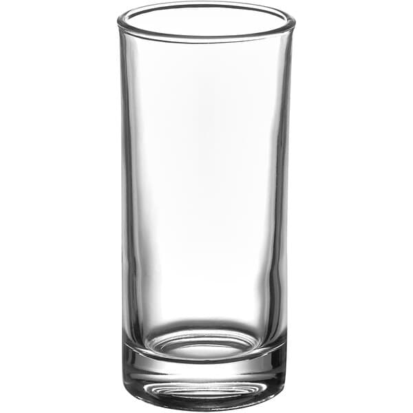 An Acopa Straight Up highball glass on a white background.