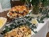 Holding a large platter of sliders.  Felt sturdy and no wobble.