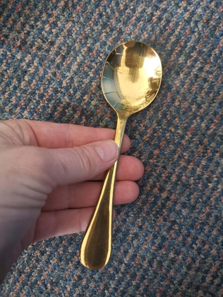 gold soup spoon