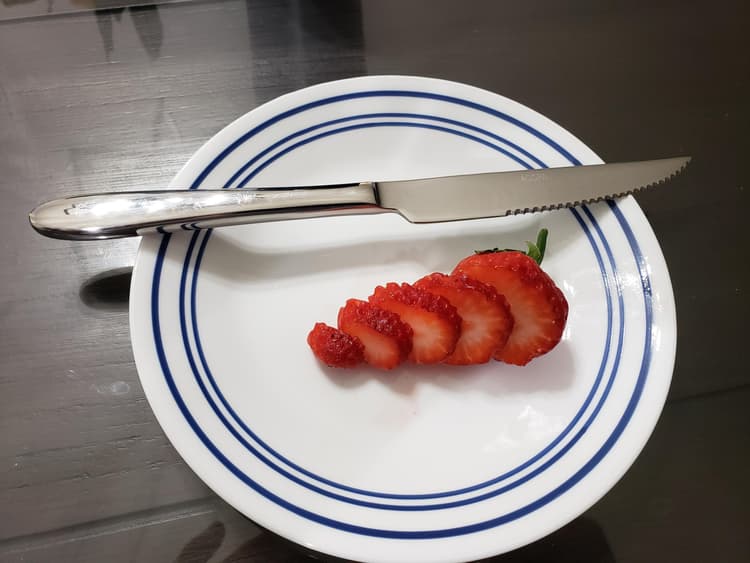 Sharp serrated knife looks and works great