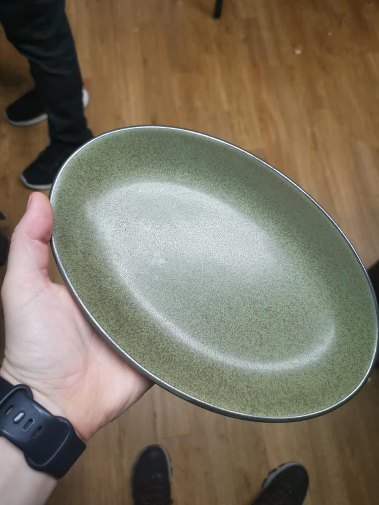 green plate
