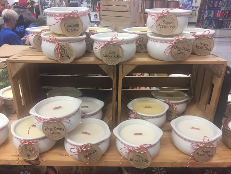 Waxy Wenches Candle Company Seasonal Candle Display