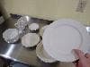 this is a durable off white dinner plate