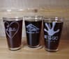 Acopa pint glasses engraved