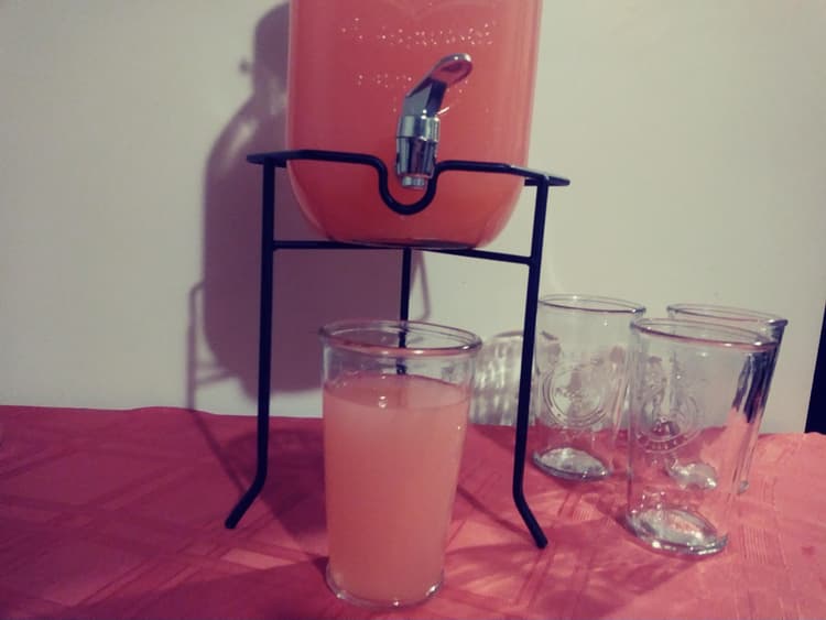 Keeps my beverage dispenser high, easy to pour!
