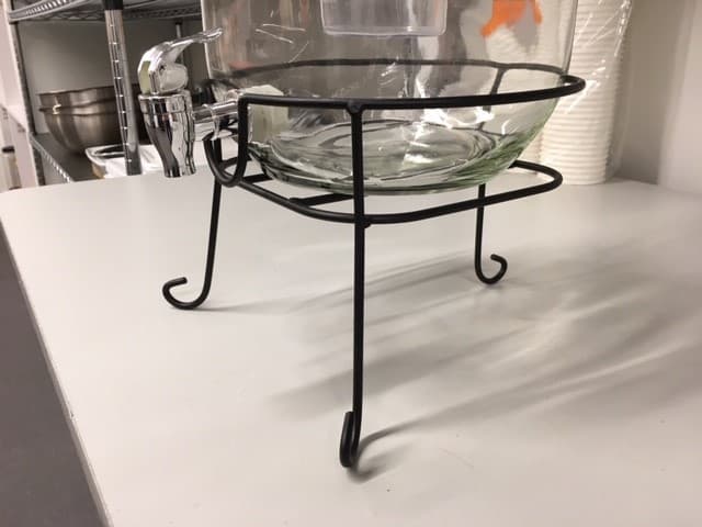 Black Beverage Dispenser Metal Stand