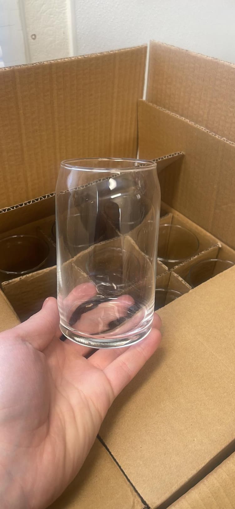 Acopa glass right out of the packaging