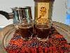 Really great presentation glass for beverage use, Turkish Coffee, deserts, etc. Nice solid base, great look. Shown with 24 oz. Turkish Coffee decanter