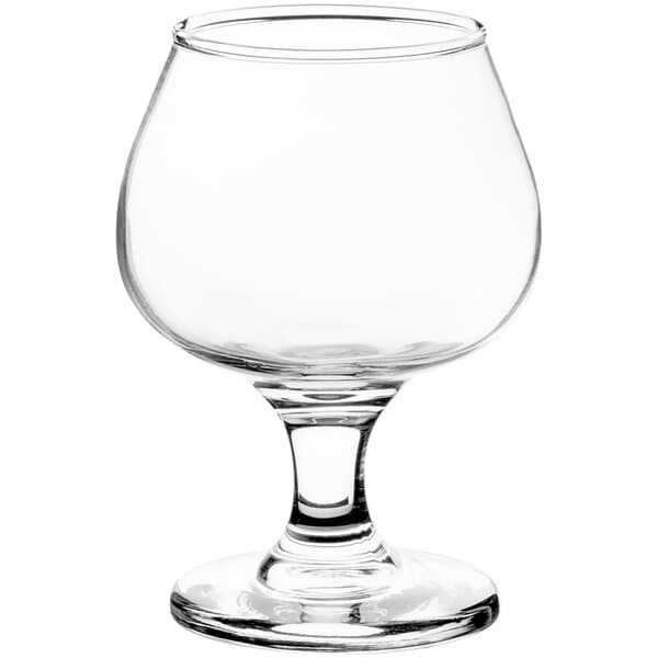 An Acopa Select brandy tasting snifter with a stem and a small base.