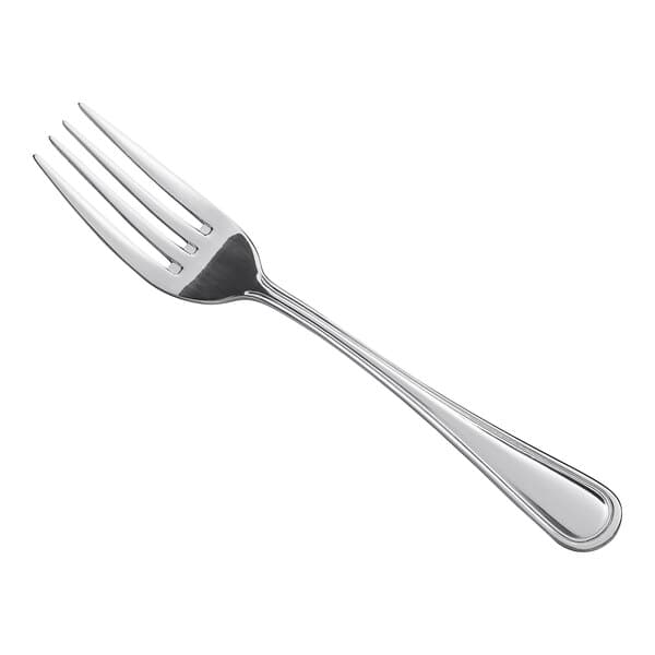 An Acopa Edgewood stainless steel dinner fork with a silver handle.