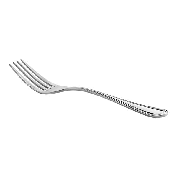 An Acopa Edgewood stainless steel dinner fork with a silver handle.