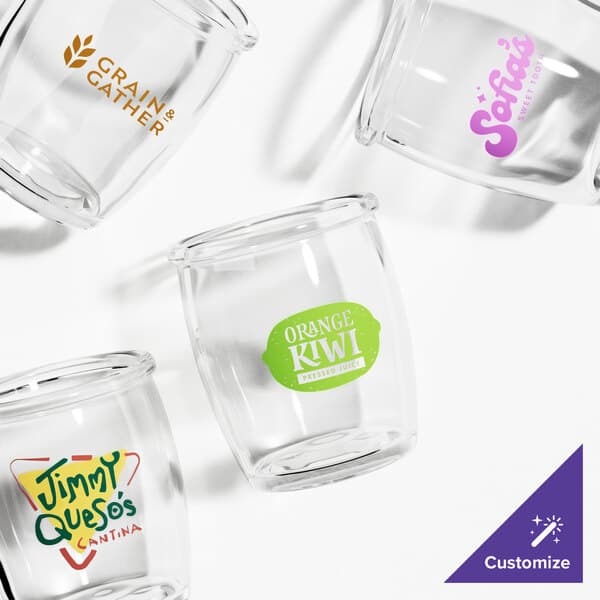 A group of Acopa customizable beer tasting glasses.