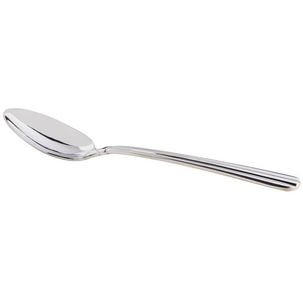 An Acopa Harmony stainless steel teaspoon with a silver handle and spoon.