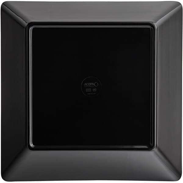 A black square Acopa Rittenhouse melamine bowl.