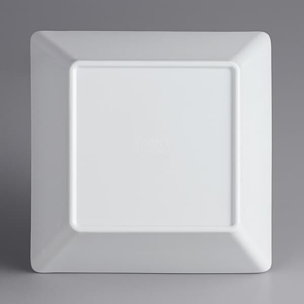 A white square Acopa Rittenhouse melamine bowl.