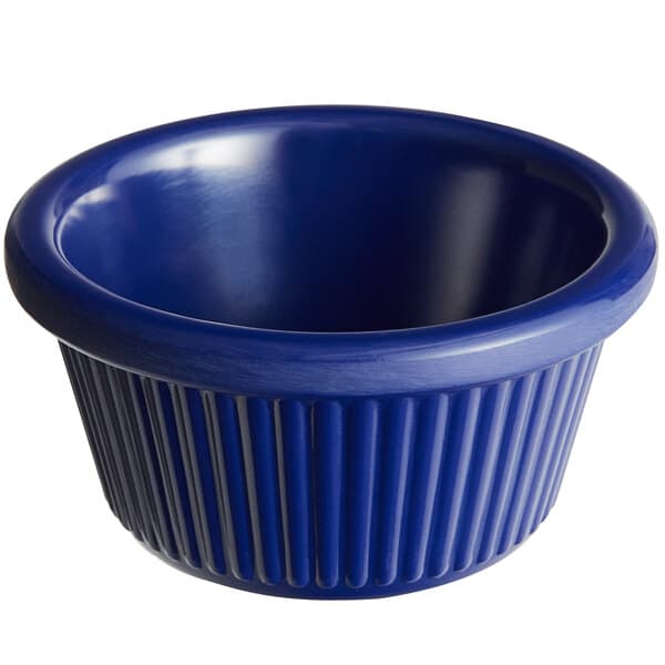 a blue bowl with a white background