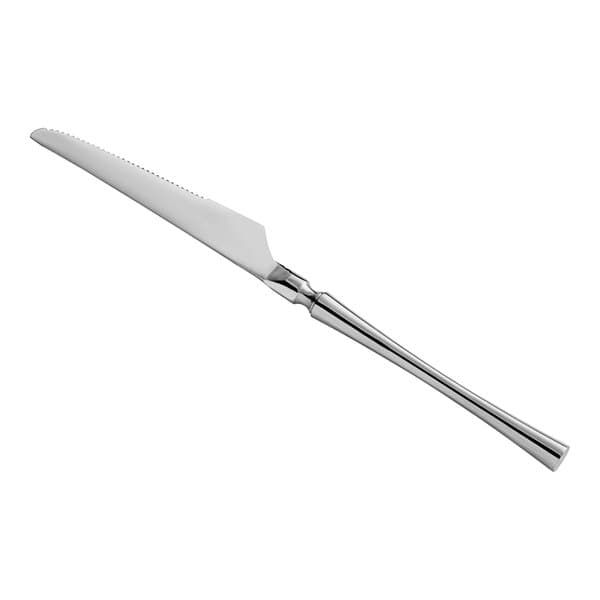 An Acopa Hepburn stainless steel steak knife with a long silver handle.