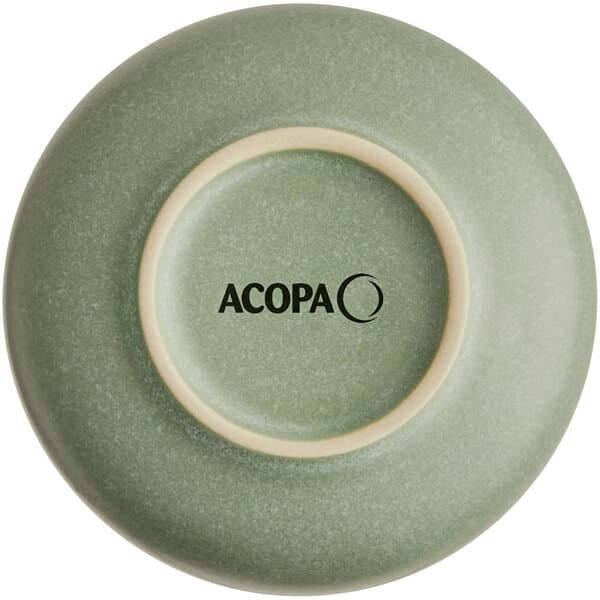 An Acopa sage green porcelain nappie bowl.