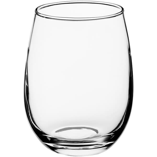 A clear glass Acopa Bubble Votive Candle Holder.