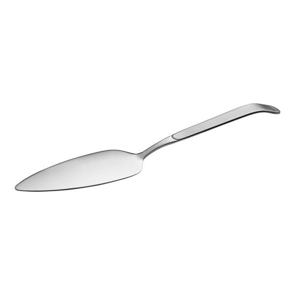 An Acopa stainless steel cake server with a long handle.