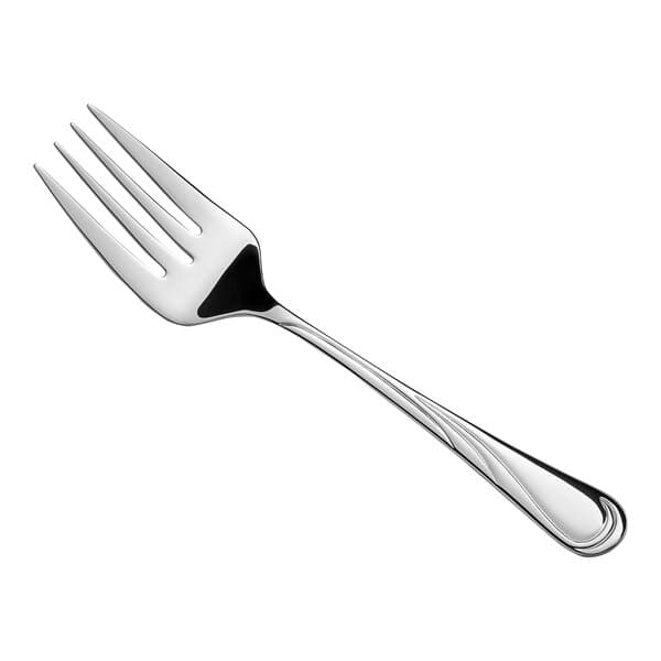 An Acopa stainless steel serving fork with a silver handle.